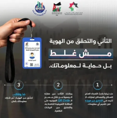 من الوطني للأمن السيبراني إلى الأردنيين: احذروا من محاولات الاحتيال أو انتحال صفة مندوبي التعداد