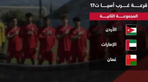 سحب قرعة بطولة غرب آسيا لكرة القدم للناشئين