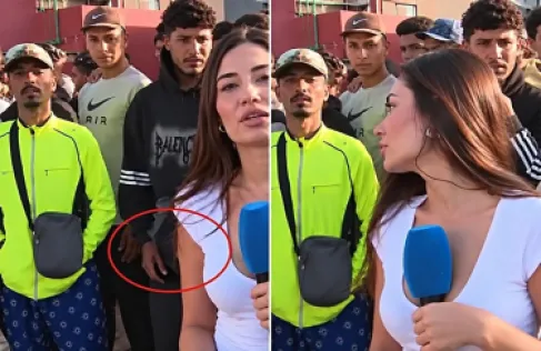 مراسلة إسبانية تتعرض للتحرش على الهواء مباشرة في سبتة