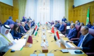 أعضاء اللجنة الوزارية العربية المكلّفة بالتحرّك الدولي لمواجهة السياسات والإجراءات الإسرائيلية غير القانونية في مدينة القدس