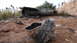 شظايا صواريخ ايرانية سقطت على الأردن