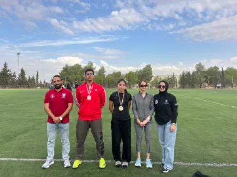 ذهبية وفضية لجامعة عمّان الأهلية ببطولة الجامعات الأردنية لألعاب القوى