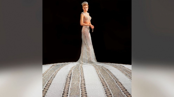 أكبر فستان زفاف بالعالم - فيديو وصور