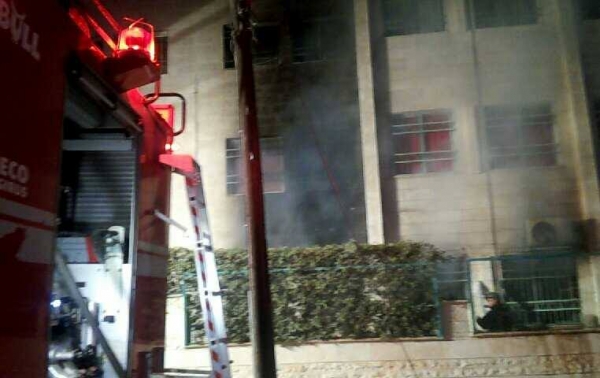 حريق بمدارس ابن تيمية – صور