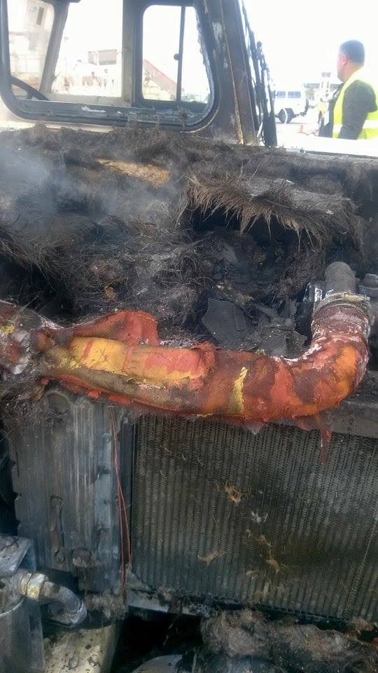 شاهدوا صور حريق آلية المطار