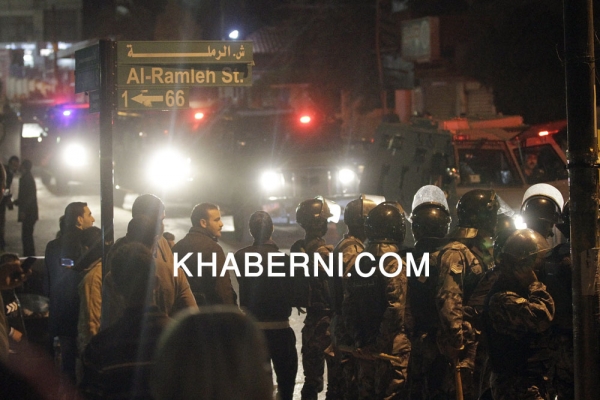 صور تفريق احتجاجات جبل الحسين